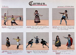 Carmen - seria obrazów z XIX wieku autorstwa German School
