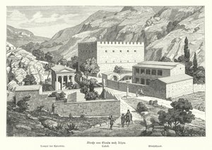Zamek na drodze z Eleusis do Aten, starożytna Grecja (rycina) autorstwa German School