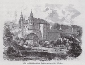 Chateau de Montbeliard, Francja (grafika) autorstwa German School