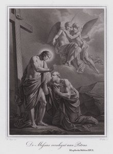 Chrystus ukazuje się Piotrowi (rycina) autorstwa German School