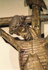 Chrystus na krzyżu, zwany Le Devot Christ, 1307 (drewno) (detal)