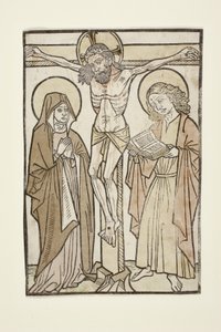 Chrystus na krzyżu między Maryją a św. Janem, 1460-70 autorstwa German School