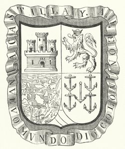 Herb Krzysztofa Kolumba (grawerowanie) autorstwa German School