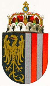 Herb Górnej Austrii, c.1898 autorstwa German School