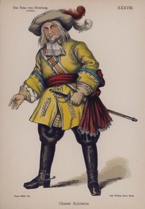 Pułkownik Kottwitz, z Der Prinz von Homburg (Książę Homburg) autorstwa Heinricha von Kleista (kolor lito) autorstwa German School