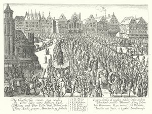 Procesja koronacyjna cesarza Ferdynanda II, Frankfurt autorstwa German School