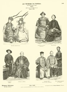 Kostium Chińczyków z Indii Wschodnich, 1880 autorstwa German School
