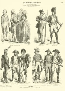 Kostiumy i mundury wojskowe Francji republikańskiej, lata 1790 autorstwa German School