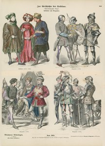 Kostiumy burgundzkie i holenderskie, XV wiek autorstwa German School