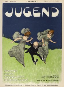 Ilustracja na okładce magazynu Jugend, 1896 autorstwa German School
