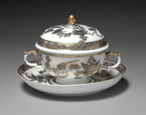 Miska i półmisek nakryty, producent Fabryka Porcelany Miśni, Niemcy, 1730-1740 autorstwa German School