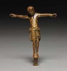 Chrystus Ukrzyżowany, ok. 1200 (brąz złocony) autorstwa German School