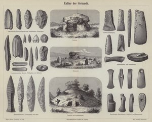 Kultura epoki kamienia (grafika) autorstwa German School