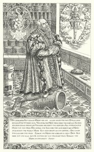 Cyriacus Schnaus, aptekarz w Norymberdze z XVI wieku (rycina) autorstwa German School