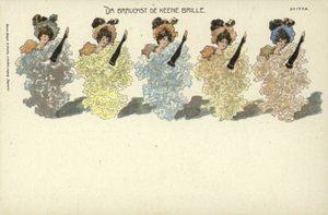 Da Brauchst De Keene Brille (kolorowa litografia) autorstwa German School