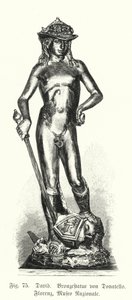 Dawid, posąg z brązu autorstwa Donatello (rycina) autorstwa German School
