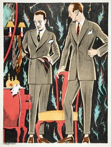 Der Arbiter, stroje Fasskessel & Muntmann, Styl, wyd. 1922 (odbitka w pochoirze) autorstwa German School