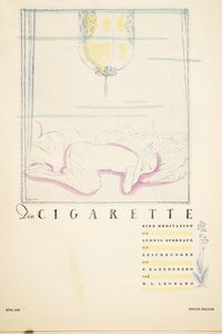 Die Cigarette eine Meditation, ze Stylu, wyd. 1922 (druk pochoir) autorstwa German School