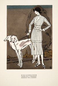 Die Lieblinge", reklama "Mody" autorstwa A. C. Steinhardta, ze "Stylu", wyd. 1922 (druk pochoir) autorstwa German School