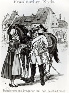 Smok krzyżacki w 1757 r. autorstwa German School