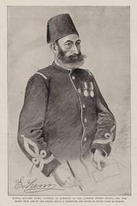 Edhem Moushir Pasza, generał dowodzący wojskami tureckimi podczas wojny (lito) autorstwa German School
