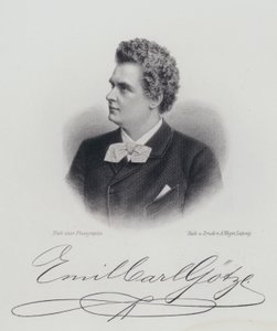 Emil Goetze, niemiecki śpiewak operowy (grafika) autorstwa German School