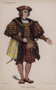 Cesarz Maksymilian, z Gotz von Berlichingen przez Goethego (kolor lito) autorstwa German School