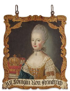 Znak Marie-Antoinette, po 1774 (olej na metalu) autorstwa German School