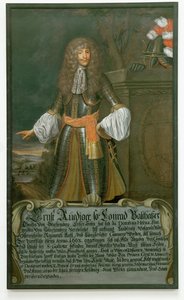 Ernst Ruediger, hrabia Starhemberg, marszałek polny i dowódca Wiednia podczas tureckiego oblężenia w 1683 r. ... (olej na płótnie) autorstwa German School