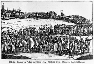 Wypędzenie Żydów z Wiednia, 1670 autorstwa German School
