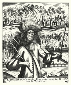 Ezechiel du Mas, hrabia de Melac, francuski żołnierz (rycina) autorstwa German School