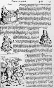 Folio CV, z Liber Chronicarum Hartmanna Schedla (1440-1514) 1493 autorstwa German School