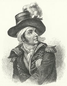Francois de Charette , francuski rojalistyczny żołnierz i polityk, który był jednym z przywódców powstania Wandei przeciwko francuskiemu reżimowi rewolucyjnemu (grafika) autorstwa German School