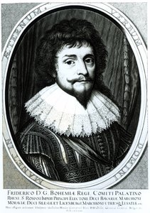 Fryderyk V (1596-1632), król Czech, elektor palatyn Renu, ryty przez Willema Hondiusa (ok. 1597-ok. 1660), 1633 autorstwa German School