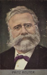 Fritz Reuter (1810-1874), niemiecki powieściopisarz (kolorowa litografia) autorstwa German School