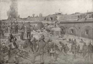 Generał Feldmarszałek von Mackensen zwiedzający Fort Augen w Przemyślu autorstwa German School