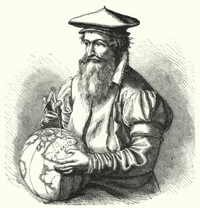 Gerardus Mercator, flamandzki geograf i kartograf (grafika) autorstwa German School
