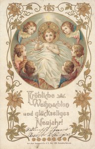 Niemiecka kartka świąteczna (kolor lito) autorstwa German School