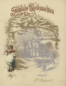 Niemiecka kartka świąteczna autorstwa German School