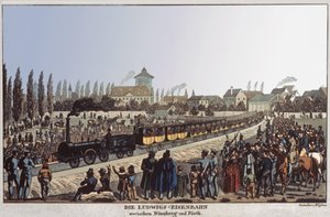 Koleje Niemieckie. c.1830-1840 (grawerowanie) autorstwa German School
