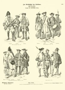 Niemieckie i austriackie mundury wojskowe, XVIII wiek autorstwa German School