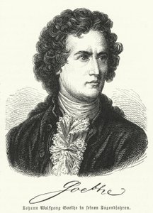 Niemiecki pisarz Johann Wolfgang Goethe (1749-1832) w młodości autorstwa German School