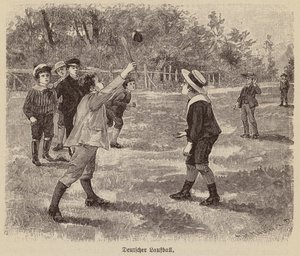 Niemiecka piłka do biegania (grawerunek) autorstwa German School