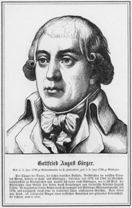 Gottfried August Burger (grawerowanie) autorstwa German School