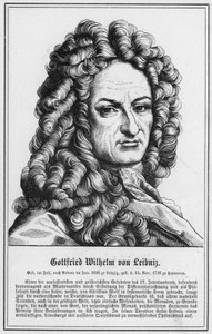 Gottfried Wilhelm von Leibniz (grafika) autorstwa German School
