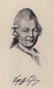Gotthold Ephraim Lessing, niemiecki filozof oświecenia, pisarz i dramaturg (lit) autorstwa German School