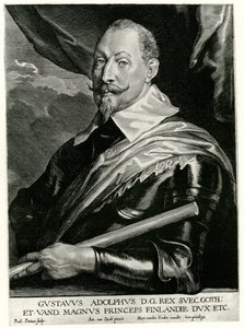 Gustaw II Adolf, król Szwecji autorstwa German School