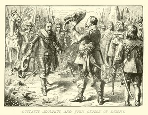 Gustavus Adolphus i Jan Jerzy z Saksonii autorstwa German School