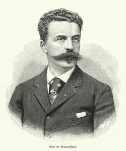 Guy de Maupassant , francuski pisarz opowiadania (lito) autorstwa German School