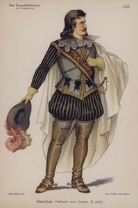 Hannibal, Freiherr von Dohna, z Der Generalfeldoberst autorstwa Ernsta von Wildenbruch (kolor lito) autorstwa German School